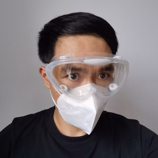 Gafas de seguridad protectoras antiniebla antisaliva